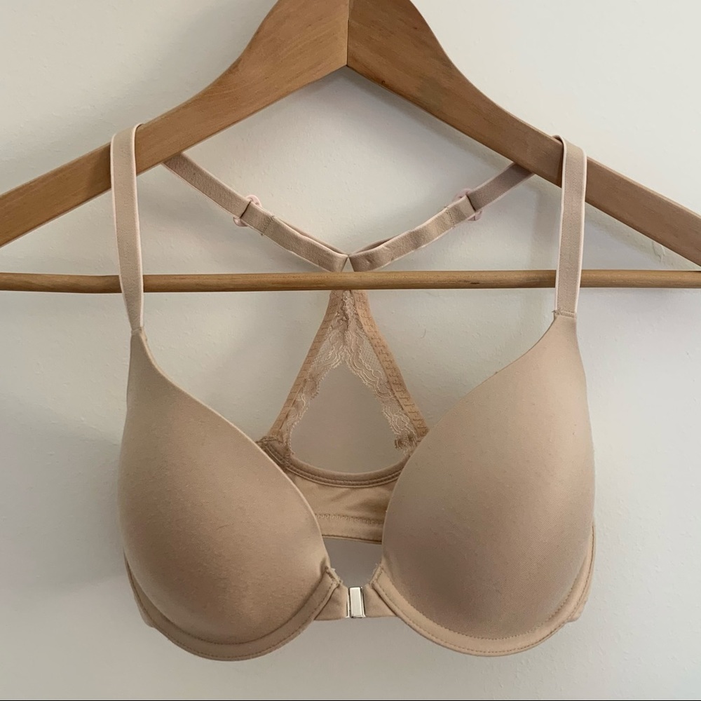Betsey Johnson Racerback Bra Nude 30DD NWOT